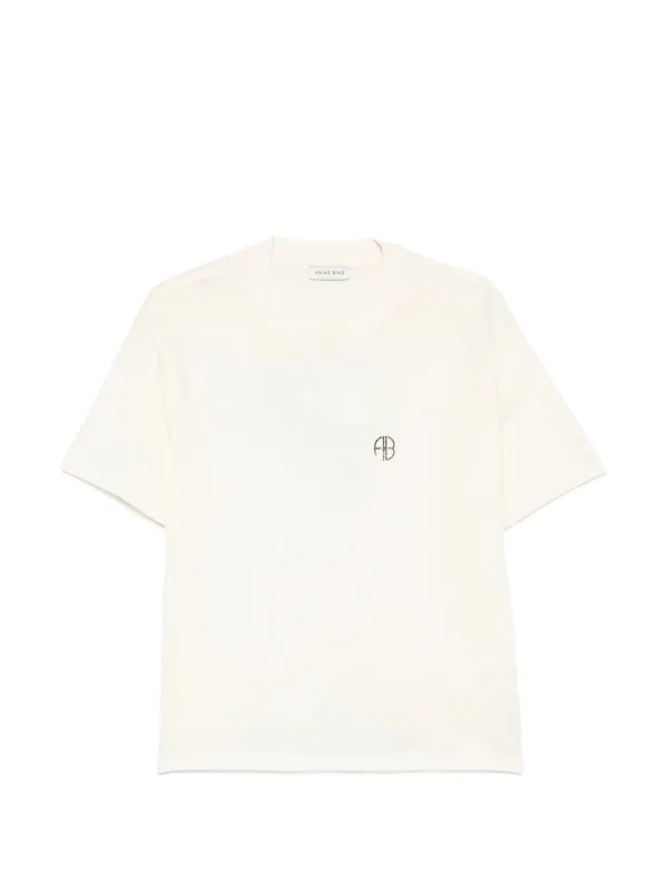MC WAGNER T-SHIRT BEIGE LOGO BACK made by Anine Bing