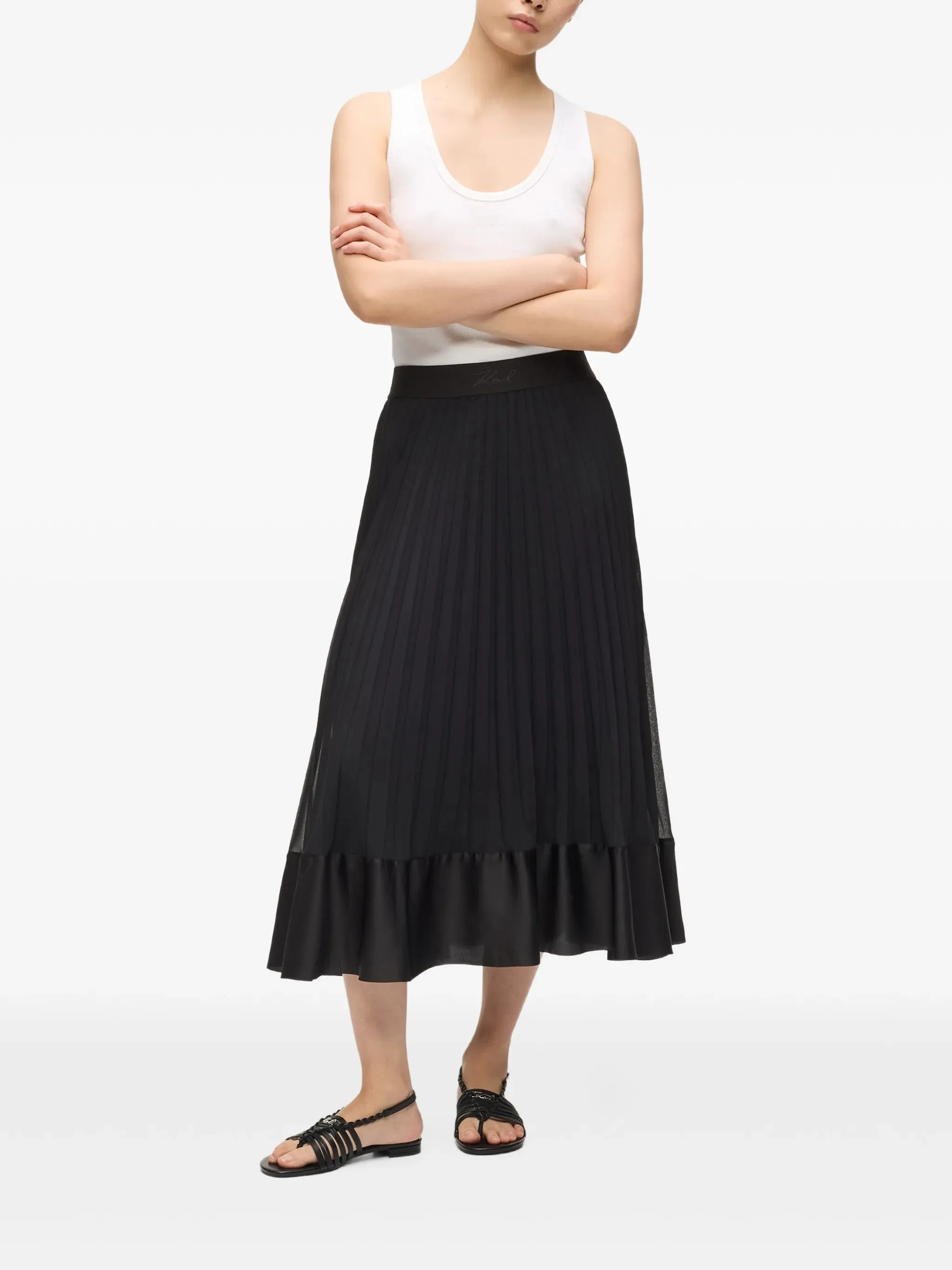 BLACK PLEATED SKIRT sold by Lord & Taylor product image thumbnail 3
