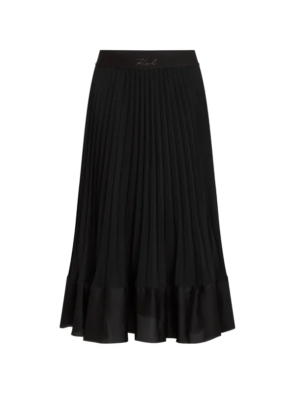 BLACK PLEATED SKIRT made by Karl Lagerfeld
