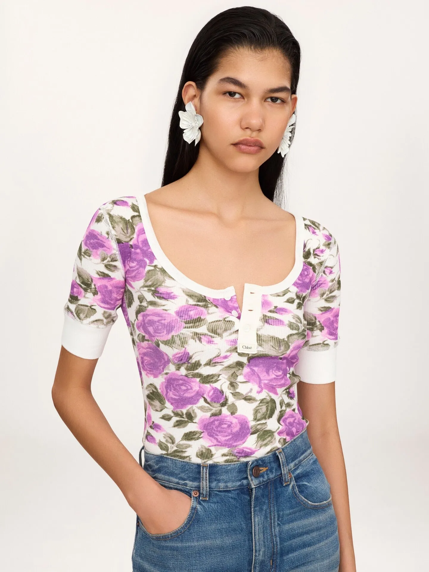 FLORAL T-SHIRT sold by Lord & Taylor product image thumbnail 3