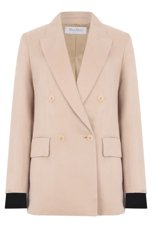 DOUBLE-BREASTED BLAZER IN SILK made by MaxMara