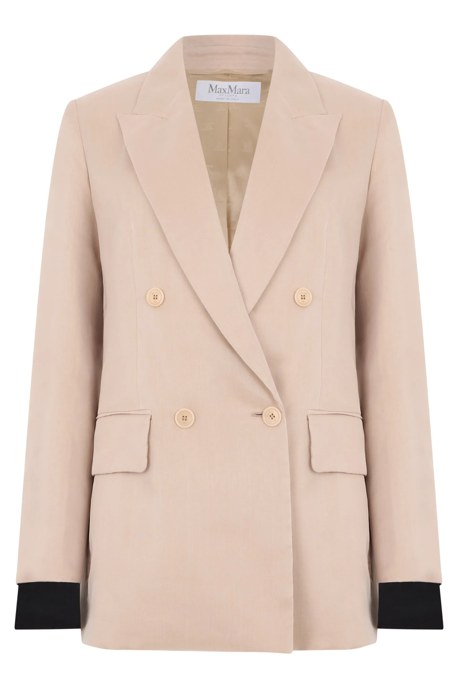 DOUBLE-BREASTED BLAZER IN SILK sold by Lord & Taylor