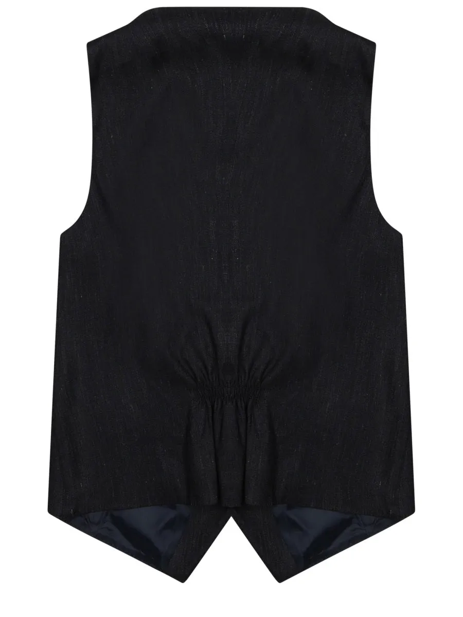 GILET IN LINO CON BOTTONI sold by Lord & Taylor product image thumbnail 3