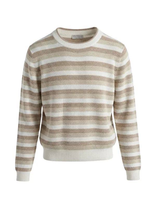 STRIPPED SWEATER made by Brunello Cucinelli