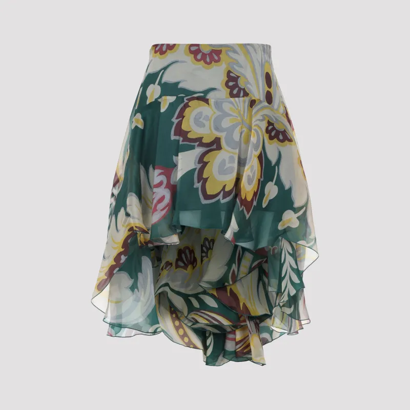 Etro Asymmetric Mini Skirt made by Etro