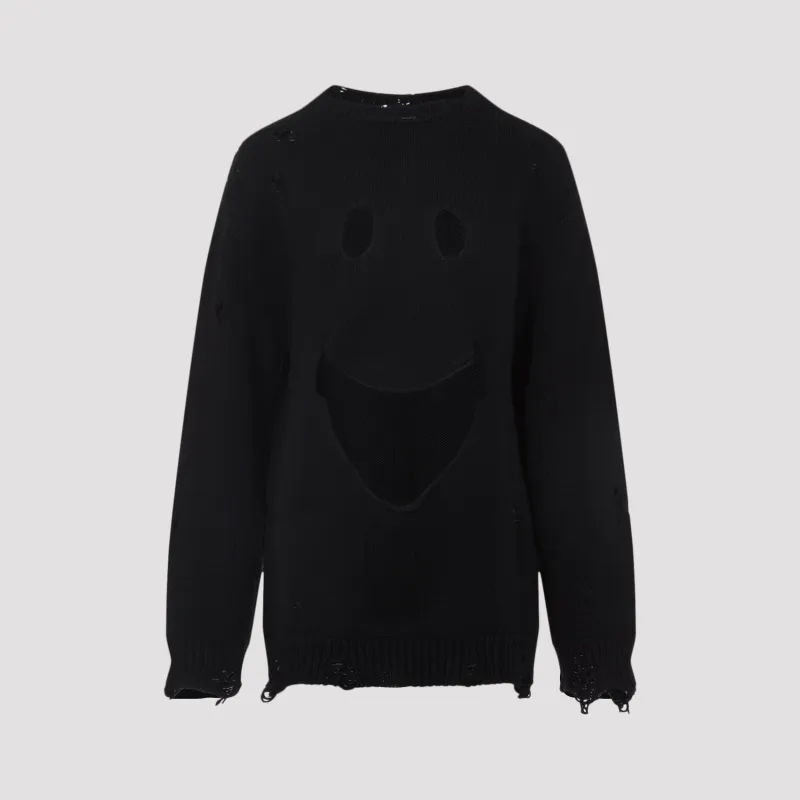 Moschino Smile Cropped Sweater made by Moschino