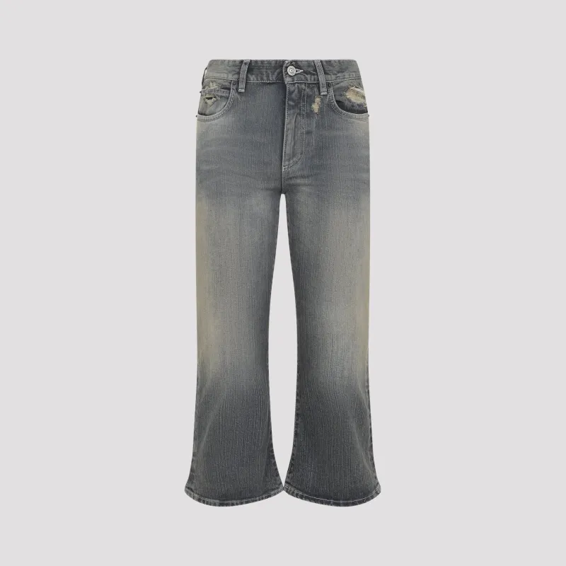 Balenciaga Laced Flared Capri Jeans made by Balenciaga