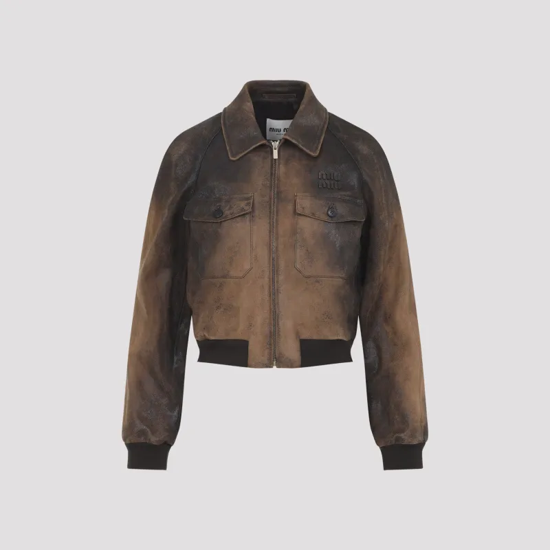 Miu Miu Lamb Leather Jacket made by Miu Miu