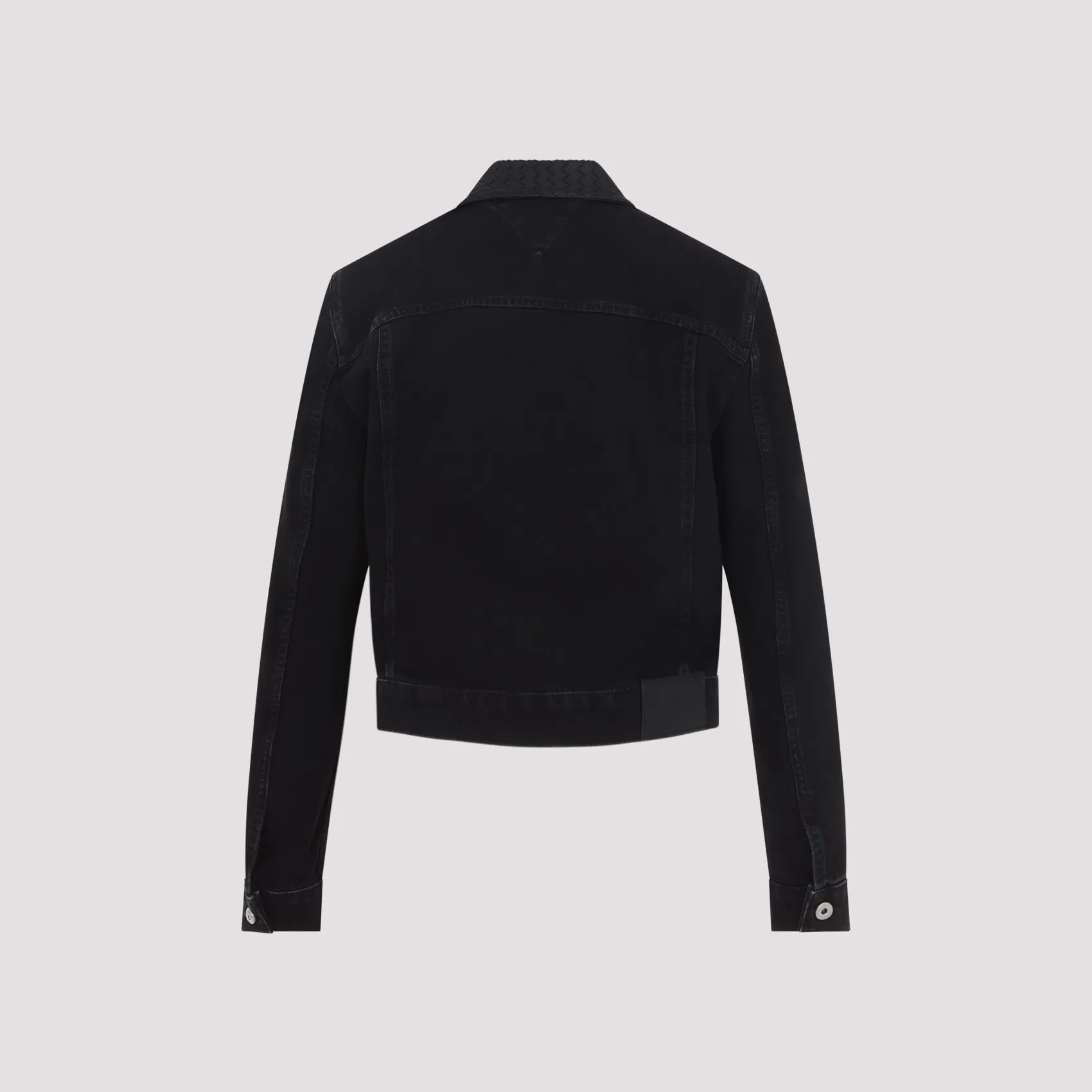 Bottega Veneta Intrecciato Collar Denim Jacket sold by Lord & Taylor product image thumbnail 4