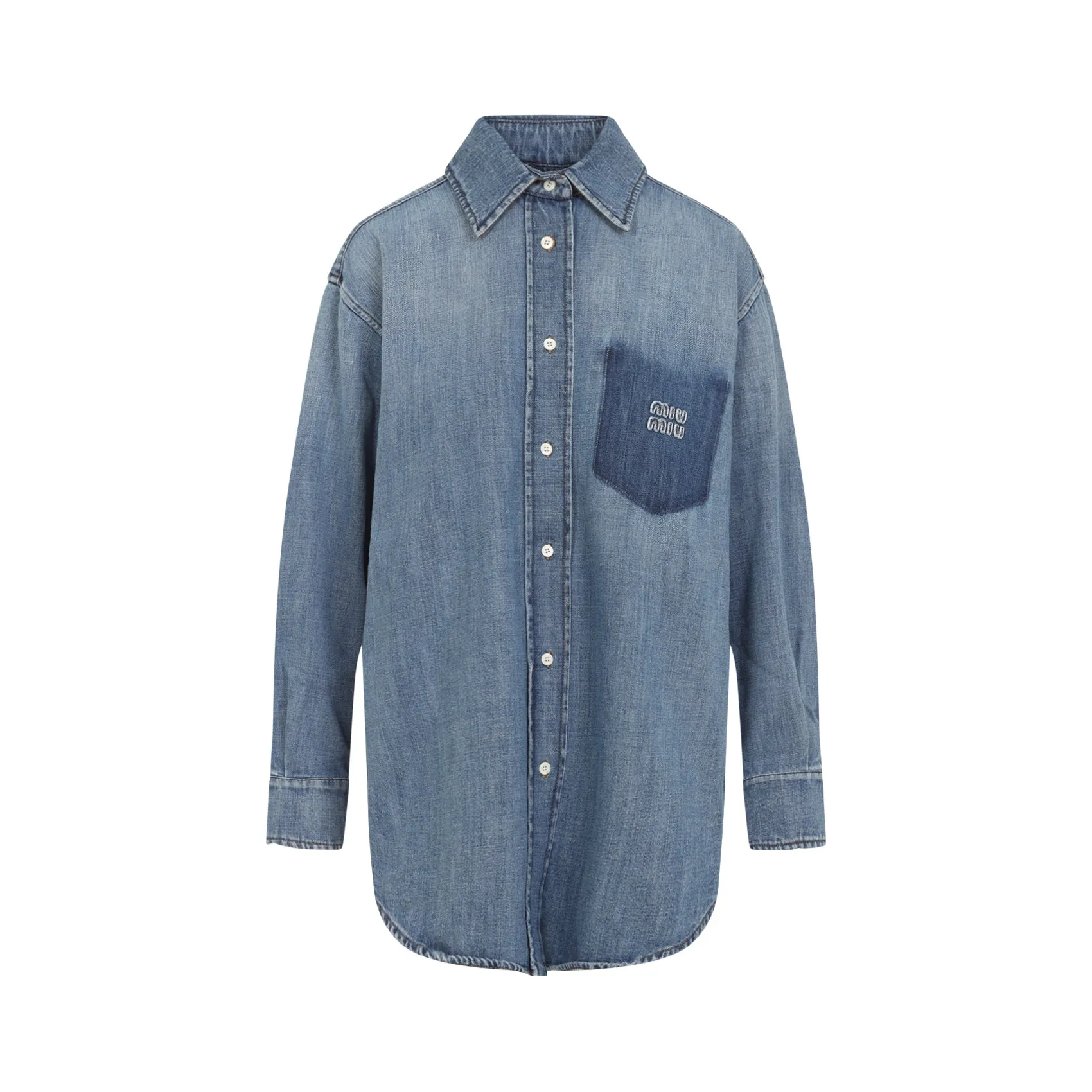 Miu Miu Denim Shirt sold by Lord & Taylor product image thumbnail 2