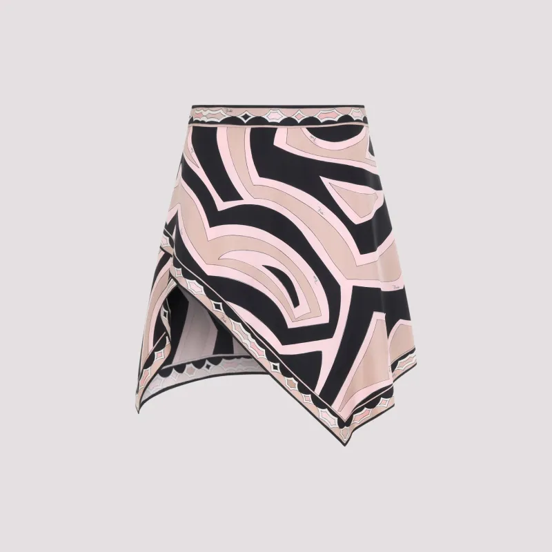 Pucci Silk Twill Mini Skirt made by Emilio Pucci