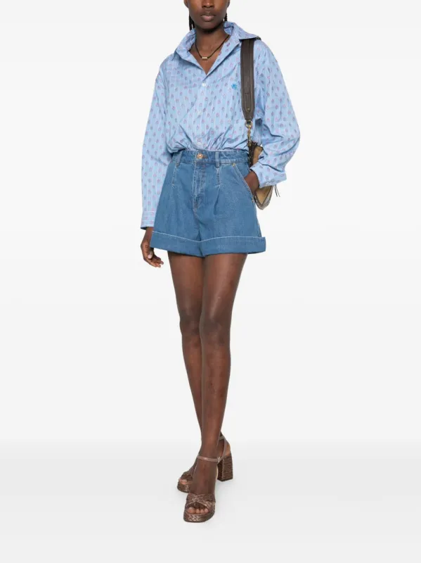 DENIM TAILORED SHORTS made by Zimmermann