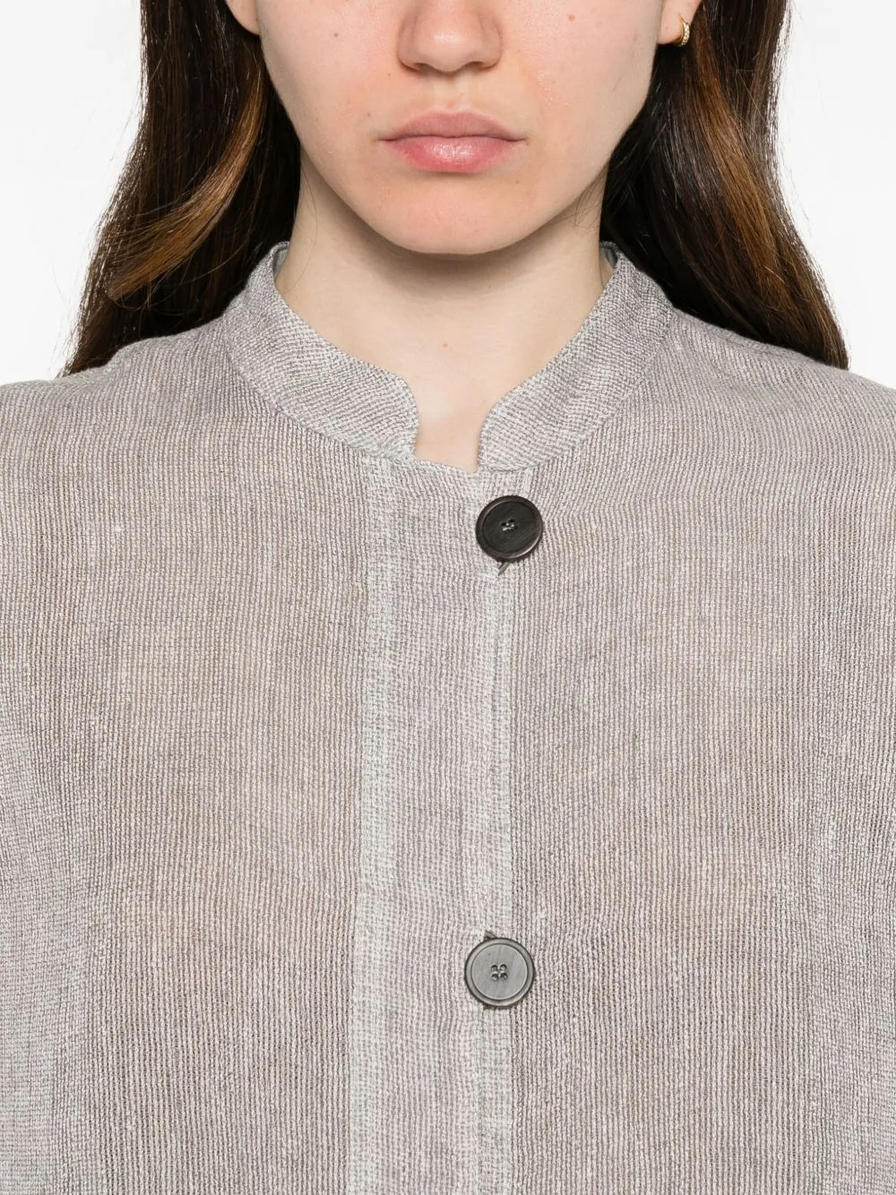 LINEN BUTTONED JACKET sold by Lord & Taylor product image thumbnail 4