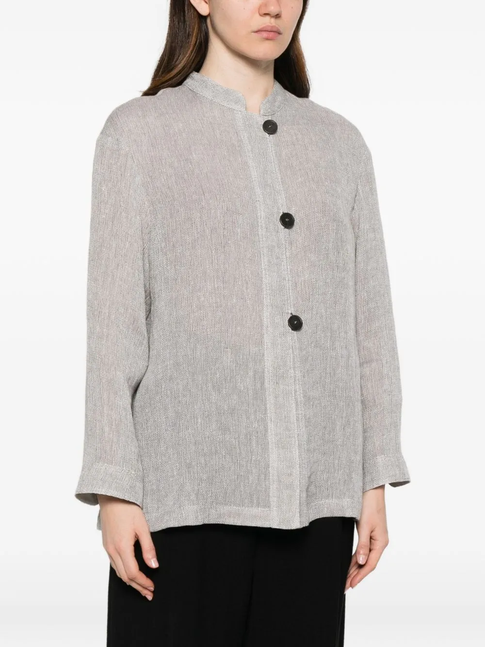 LINEN BUTTONED JACKET sold by Lord & Taylor product image thumbnail 5