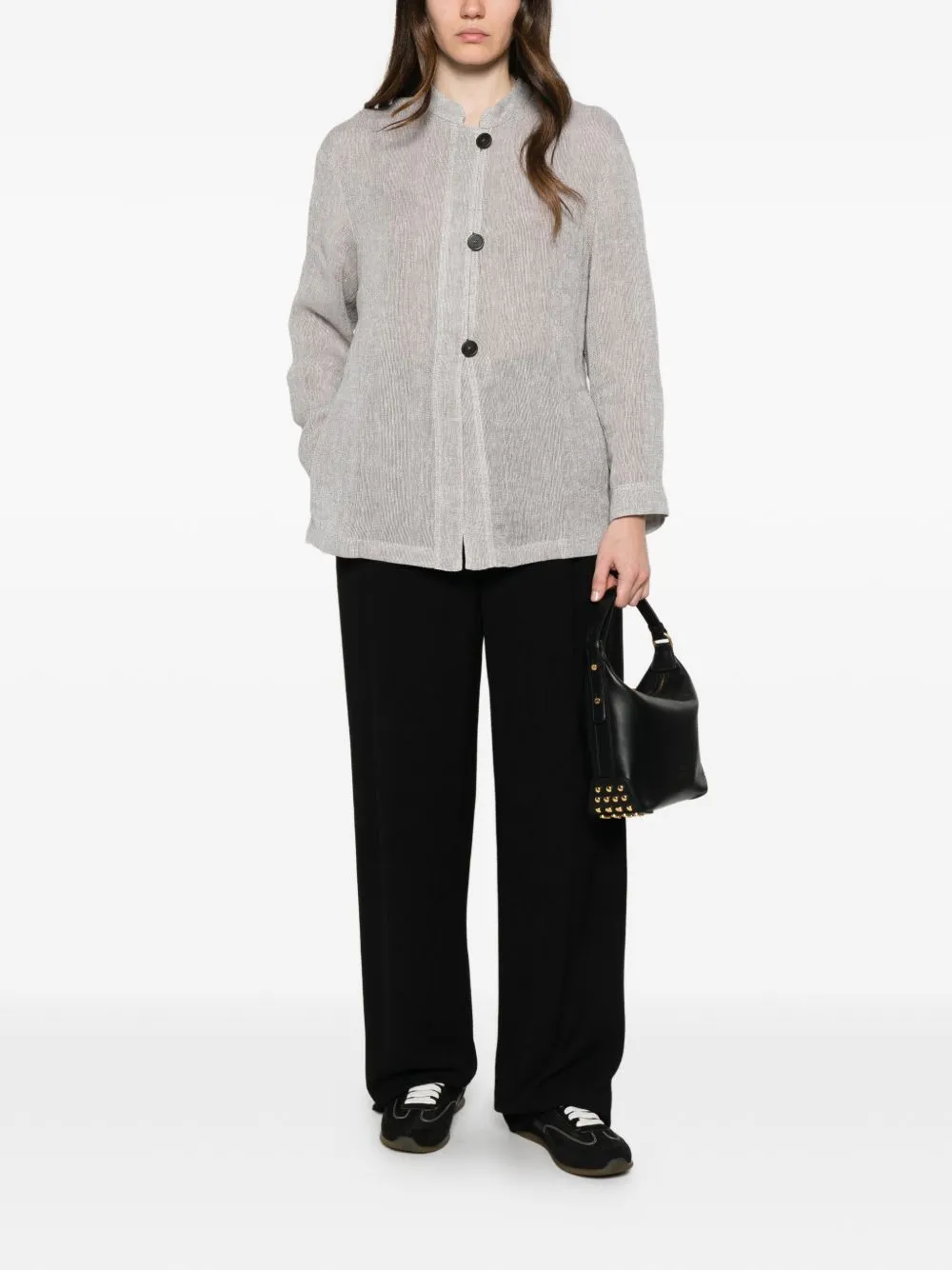 LINEN BUTTONED JACKET sold by Lord & Taylor product image thumbnail 2