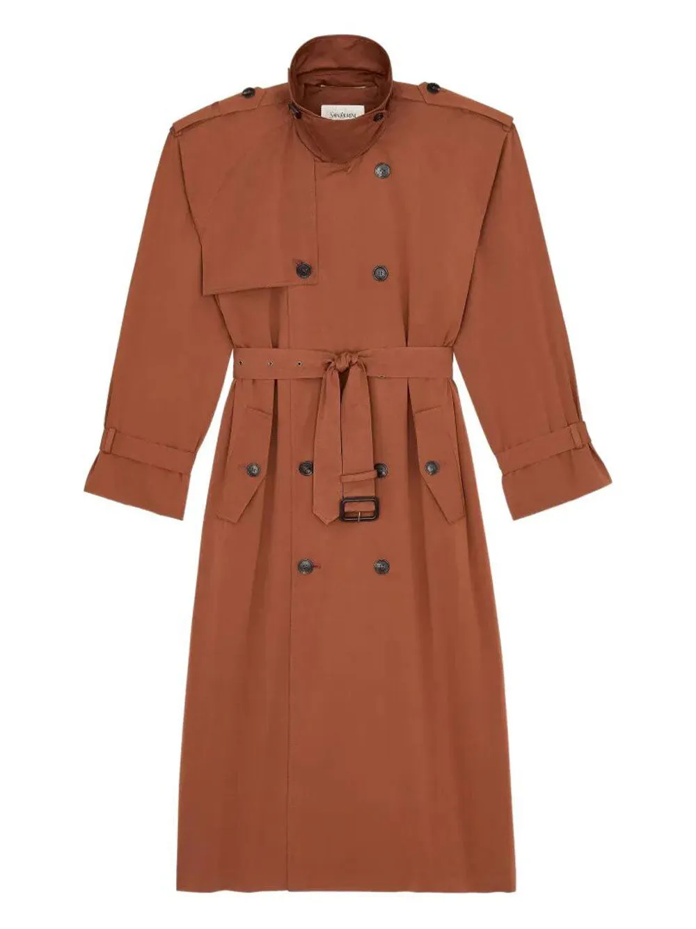 CARAMEL COTTON BLEND OVERSIZE TRENCH COAT sold by Lord & Taylor product image thumbnail 3