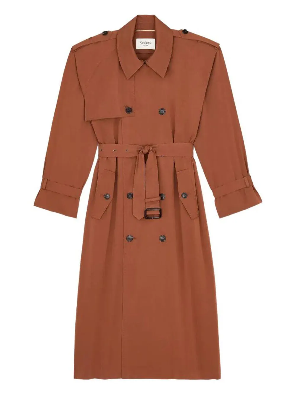 CARAMEL COTTON BLEND OVERSIZE TRENCH COAT sold by Lord & Taylor product image thumbnail 4