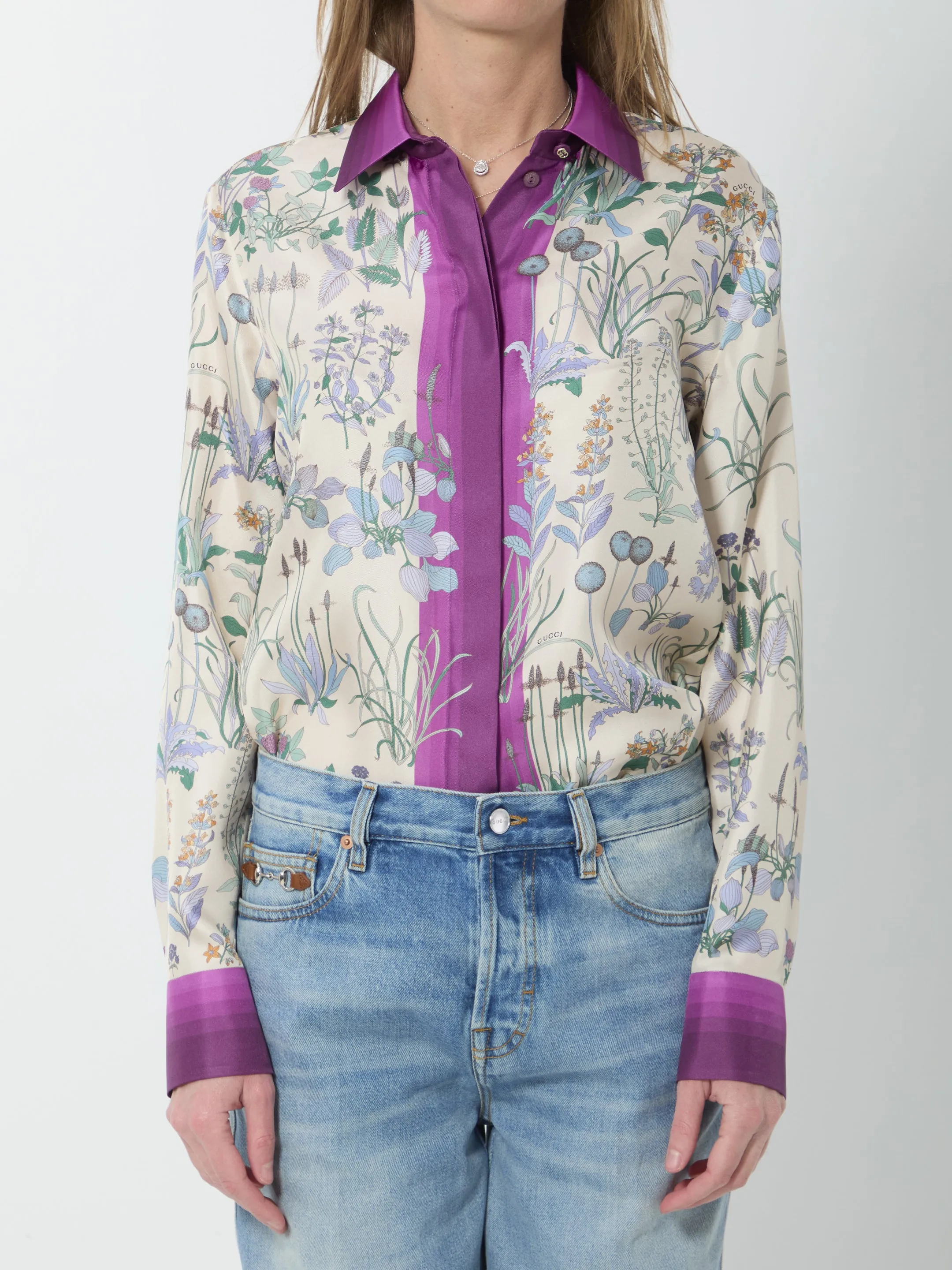 Printed silk twill shirt sold by Lord & Taylor