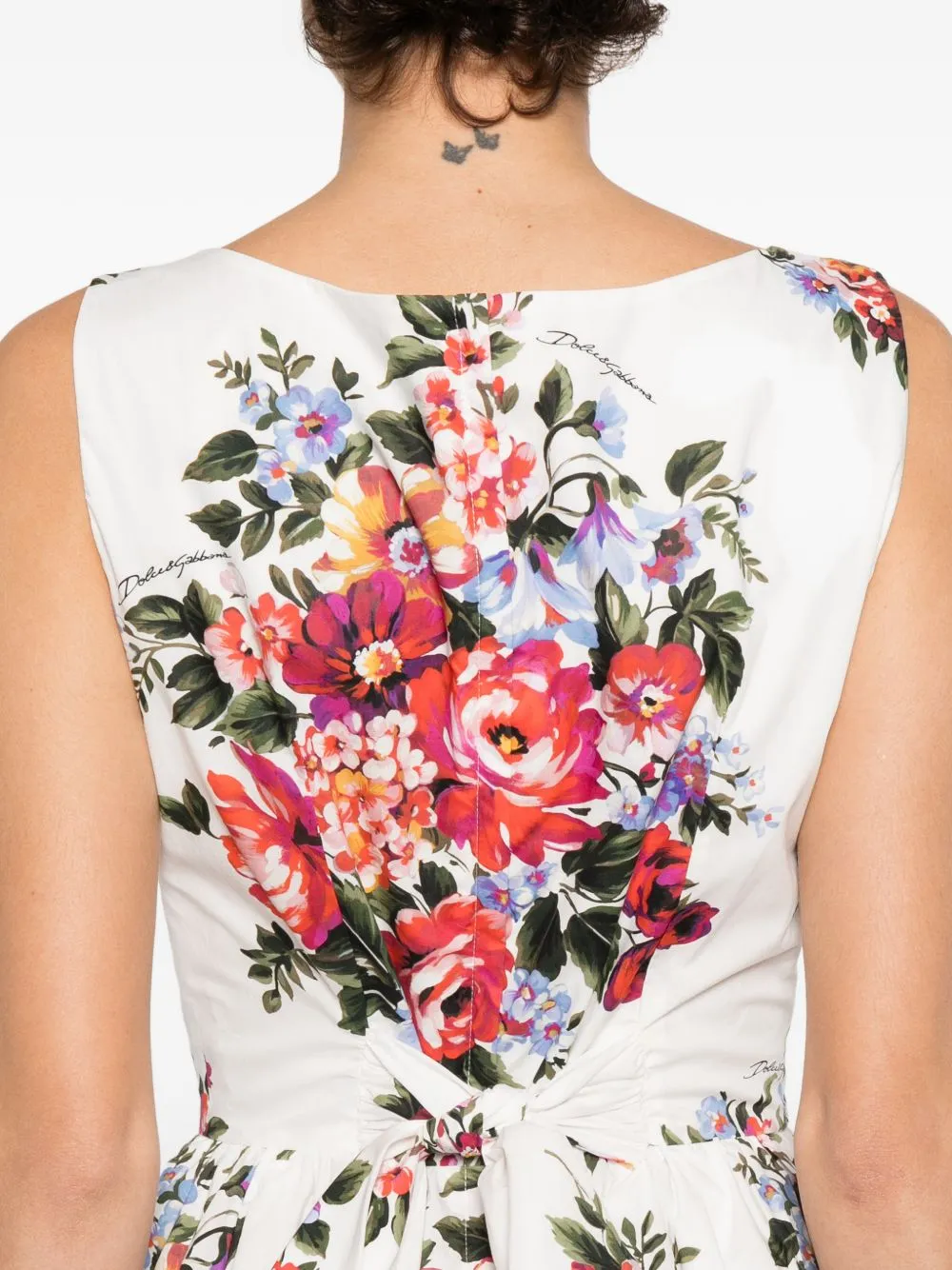 DOLCE&GABBANA FLORAL COTTON SLEEVELESS DRESS sold by Lord & Taylor product image thumbnail 4