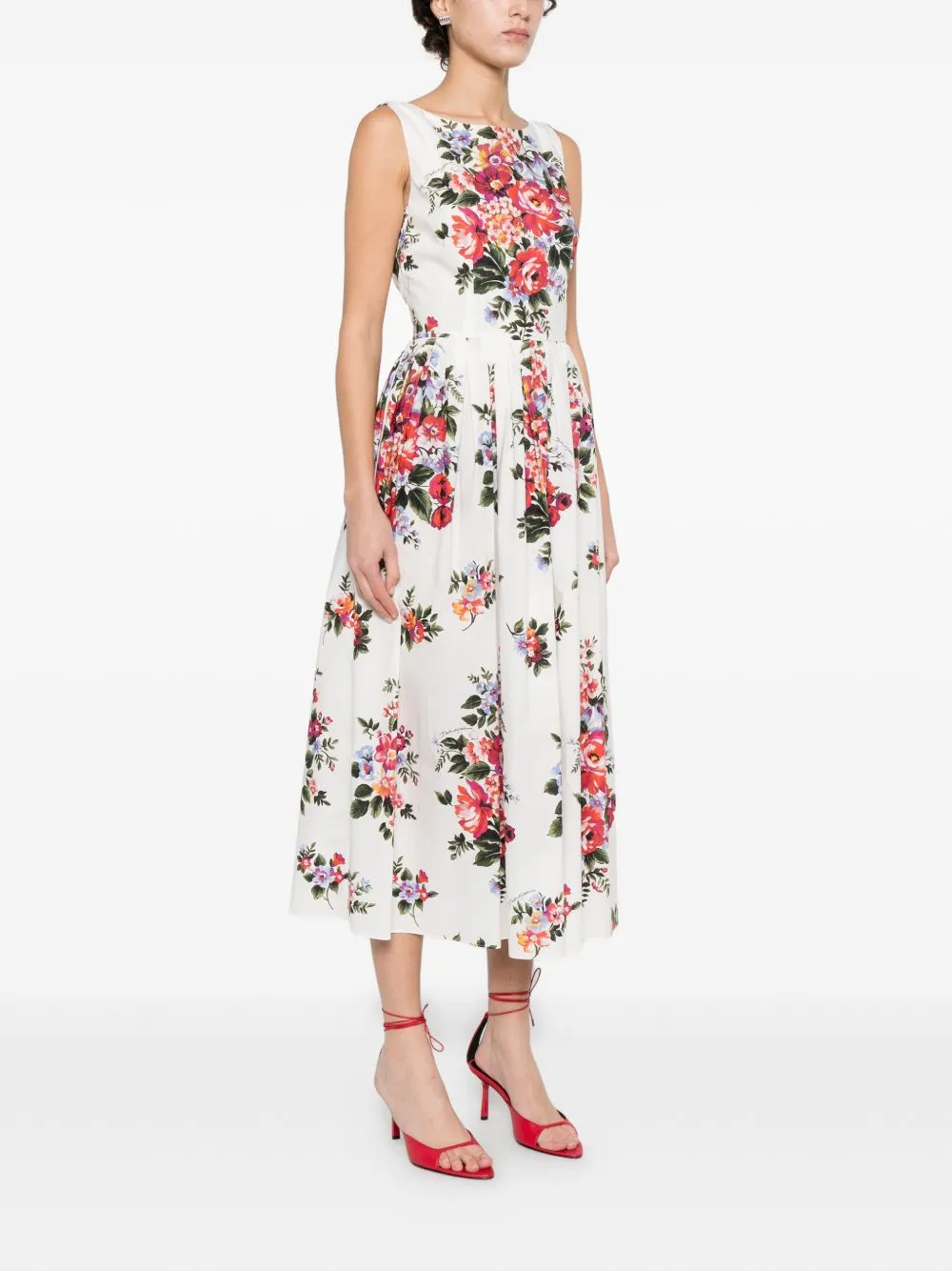 DOLCE&GABBANA FLORAL COTTON SLEEVELESS DRESS sold by Lord & Taylor product image thumbnail 5