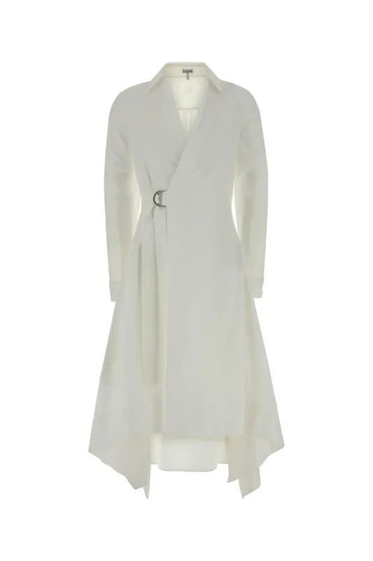 WHITE POPLIN SHIRT DRESS made by Loewe