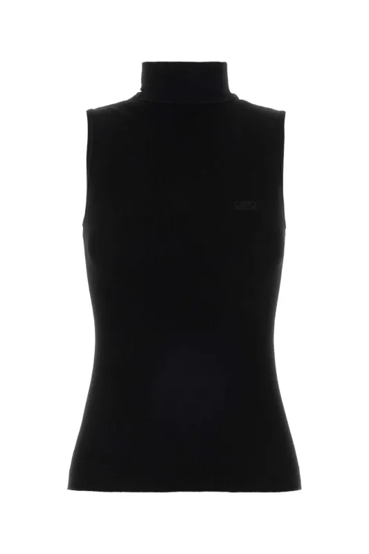 BLACK KNIT TOP made by Loewe