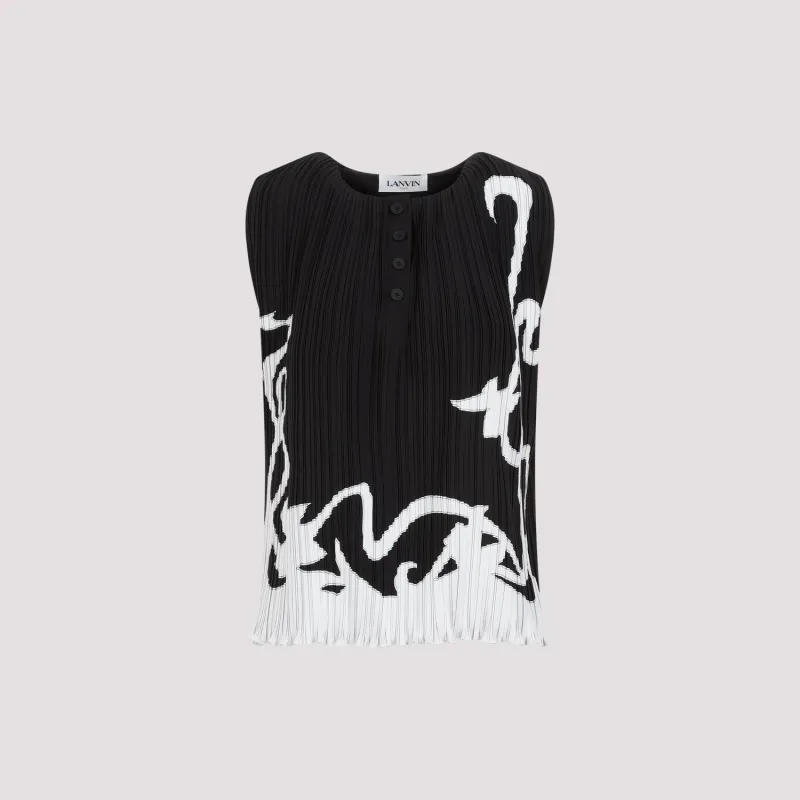 Lanvin Sleeveless Pleated Top made by Lanvin