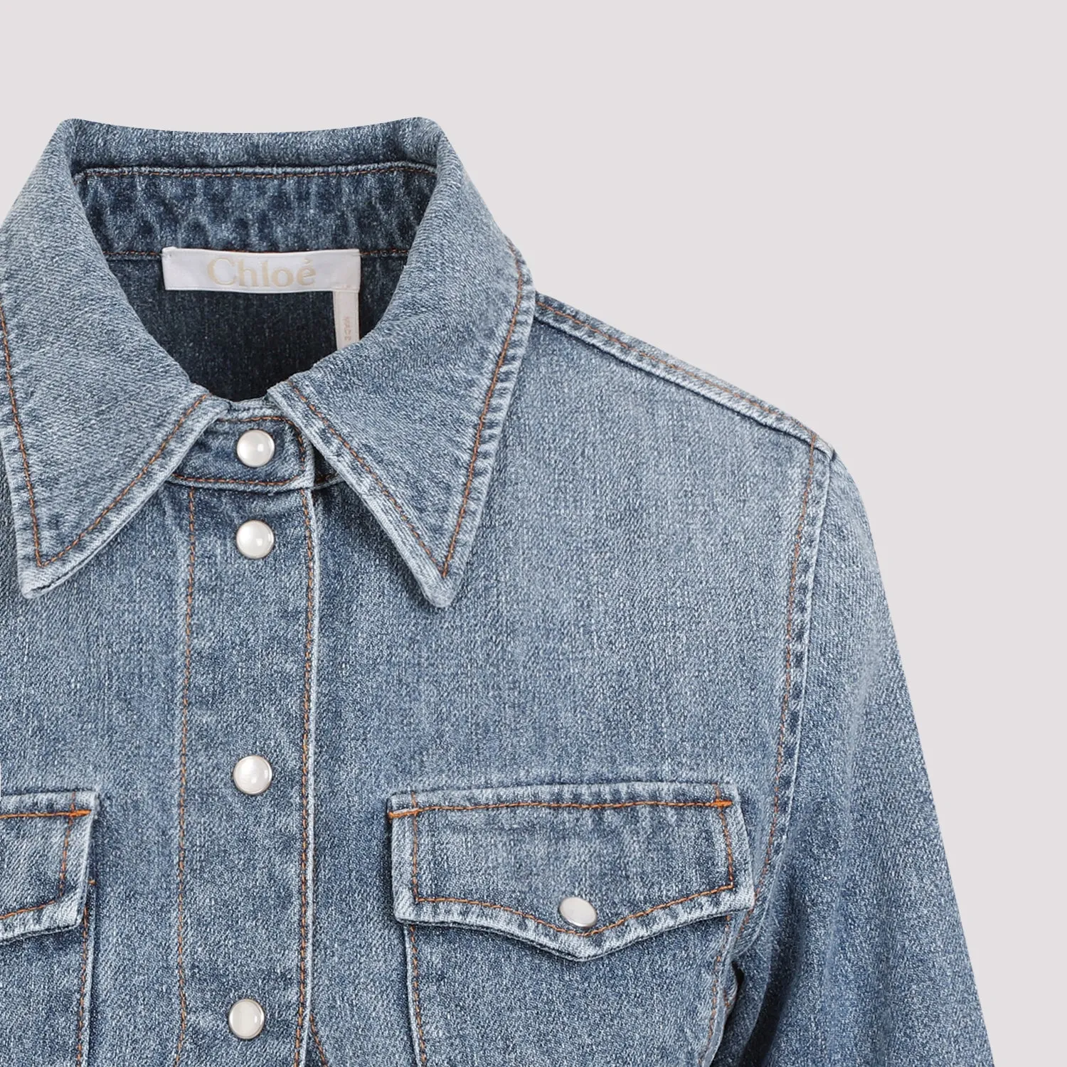 Chloe Denim Shirt sold by Lord & Taylor product image thumbnail 5