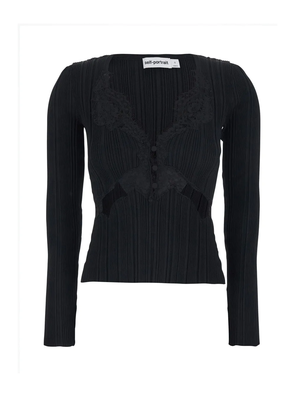 Top with Deep Neckline, Black Viscose sold by Lord & Taylor