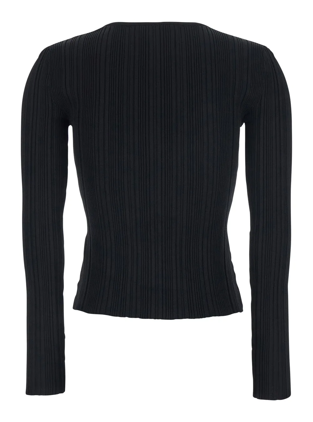 Top with Deep Neckline, Black Viscose sold by Lord & Taylor product image thumbnail 2