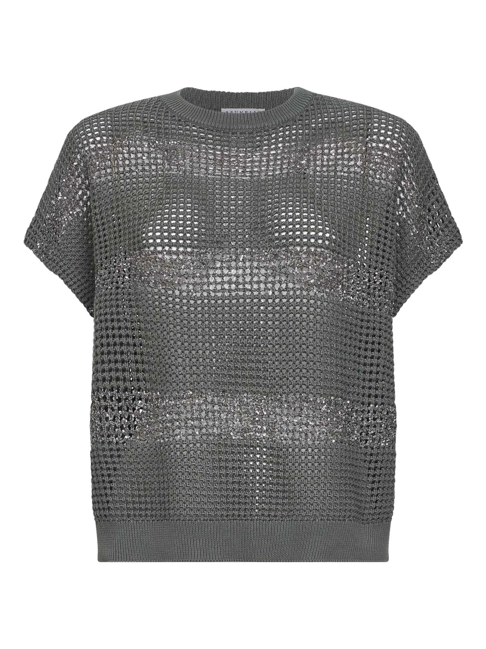 Sweater Khaki Cotton Net Knit sold by Lord & Taylor