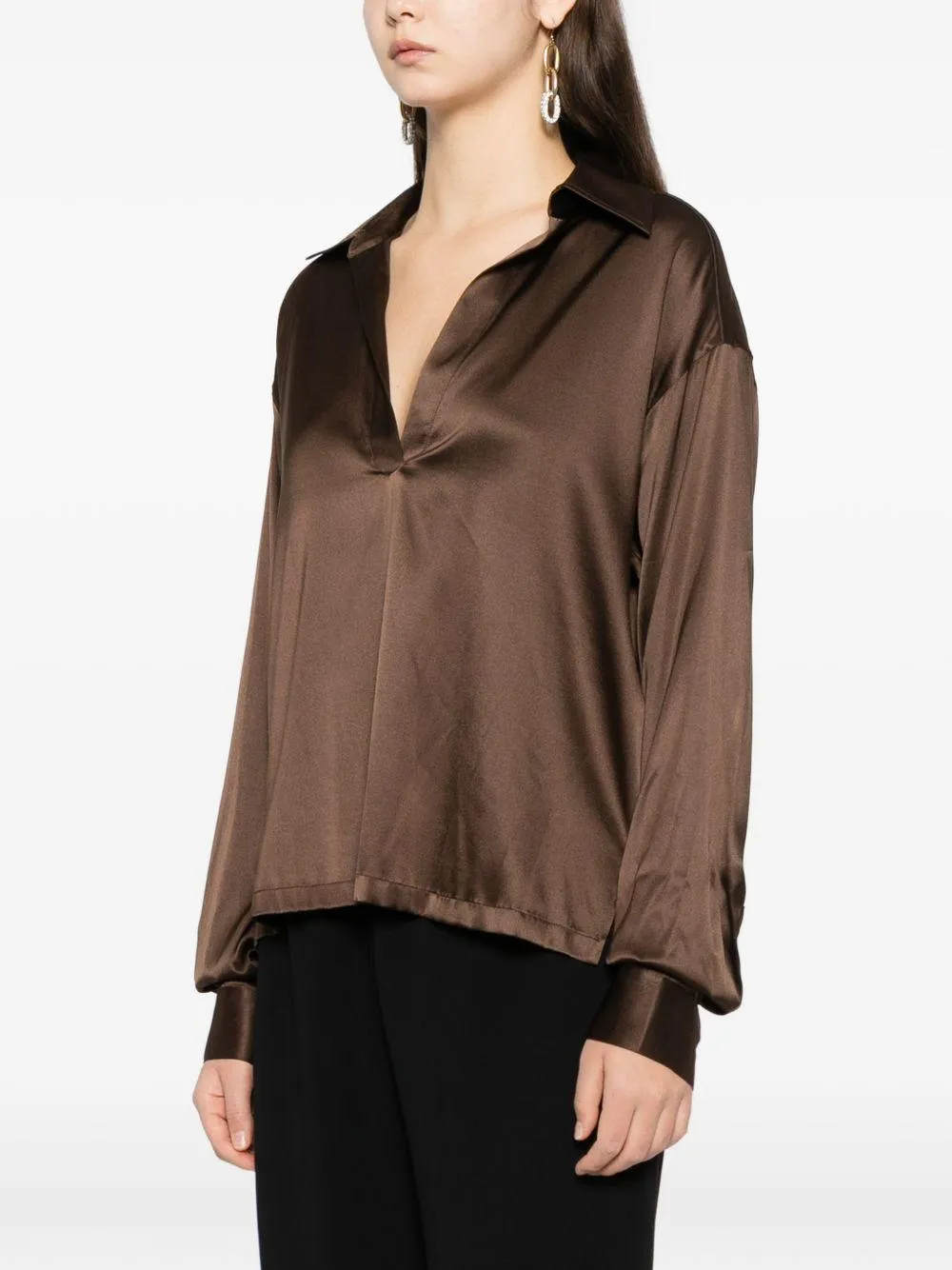Top in Silk Brown sold by Lord & Taylor product image thumbnail 4
