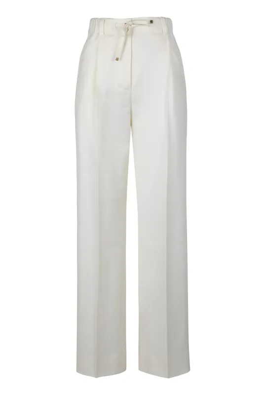 Trousers in Wool Gabardine White made by Moncler