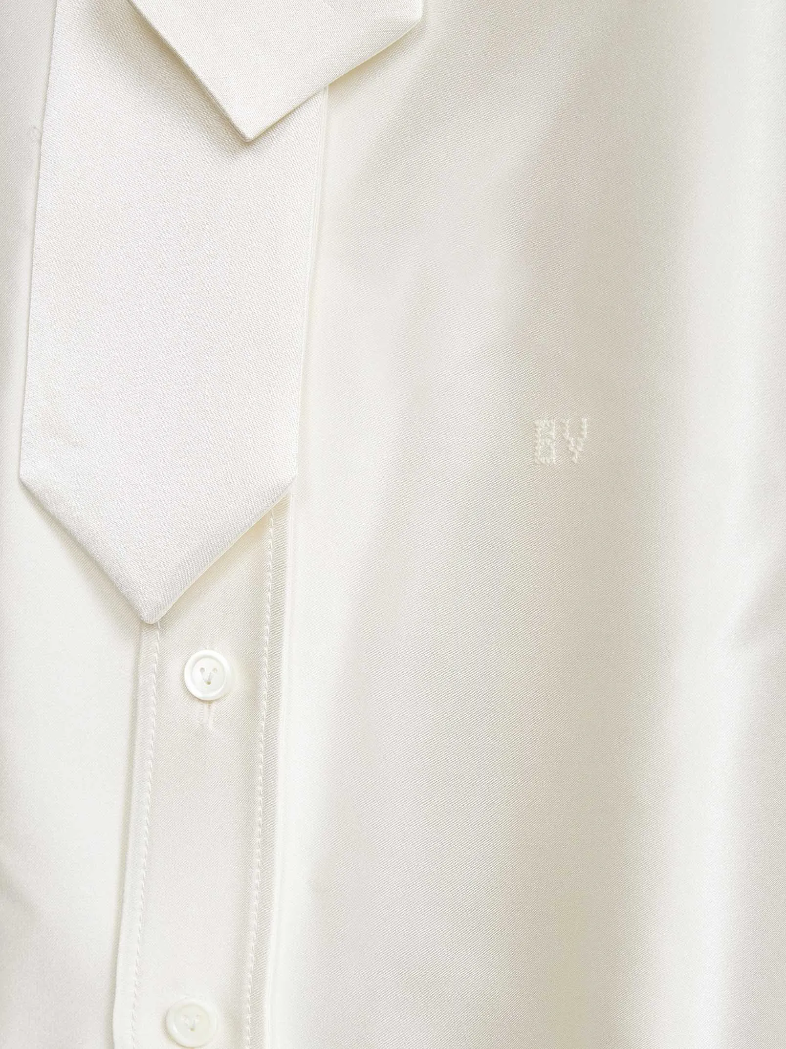 Shirt Oversized Silk Satin Ivory sold by Lord & Taylor product image thumbnail 3
