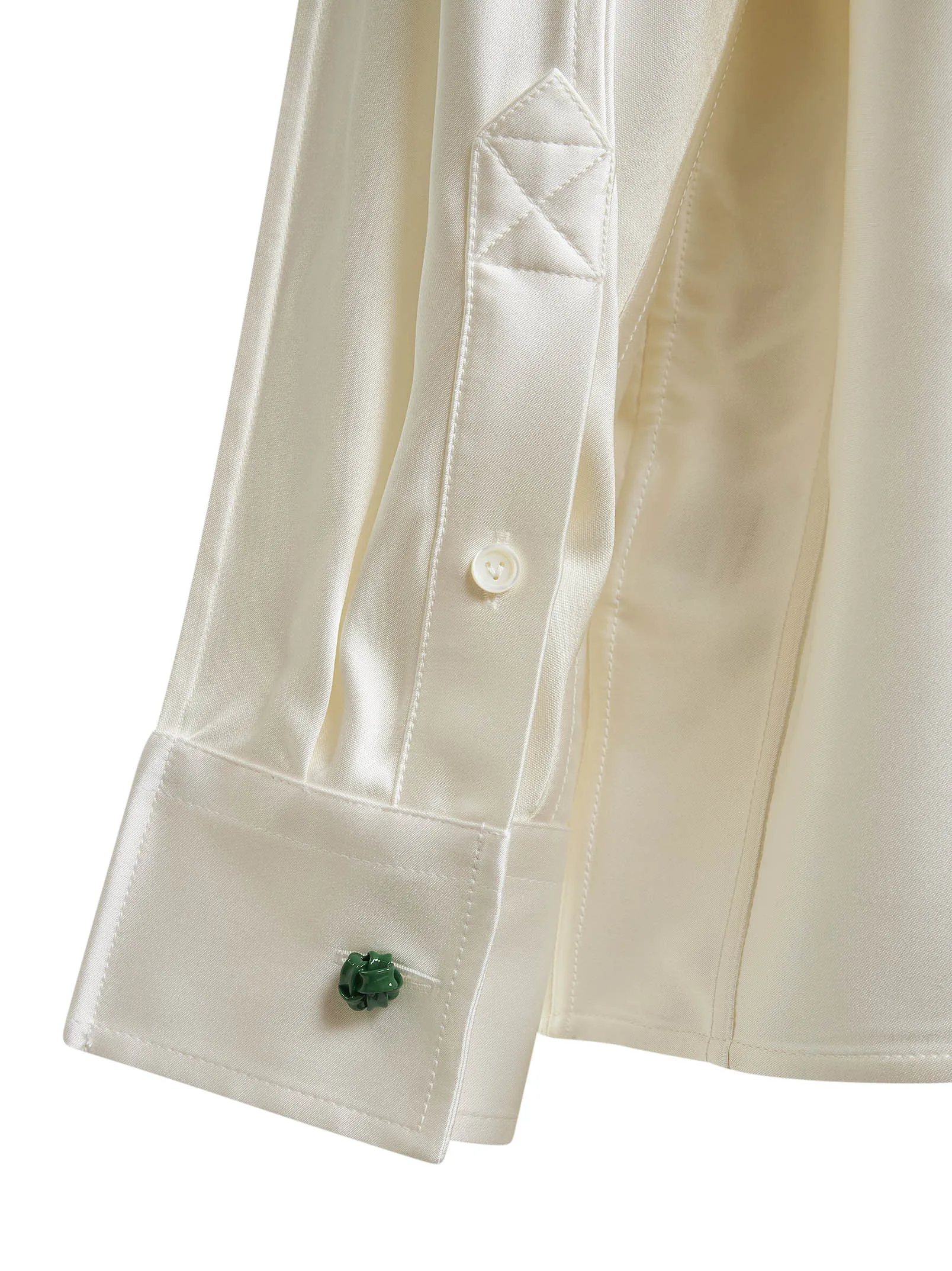 Shirt Oversized Silk Satin Ivory sold by Lord & Taylor product image thumbnail 4