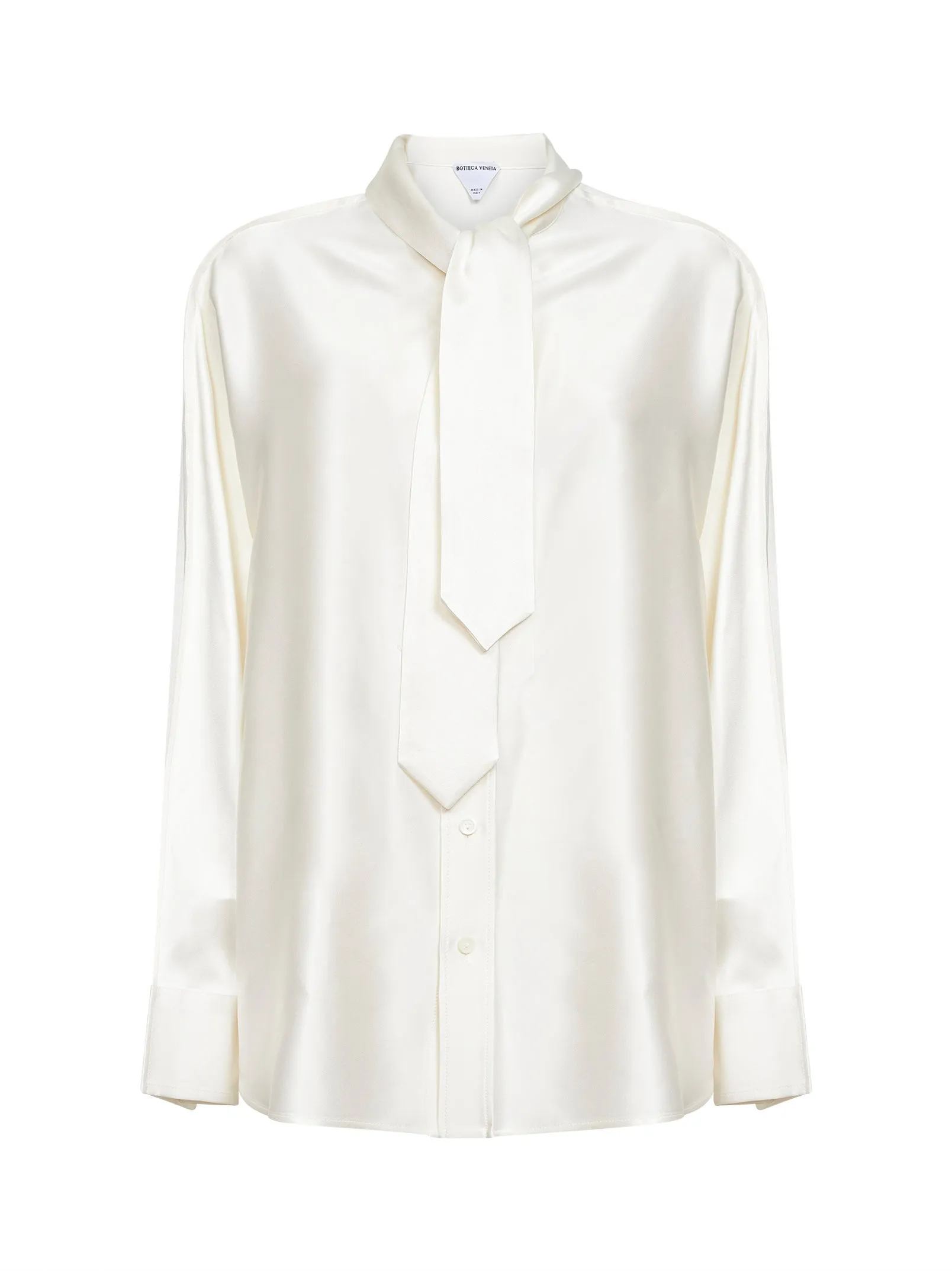 Shirt Oversized Silk Satin Ivory sold by Lord & Taylor