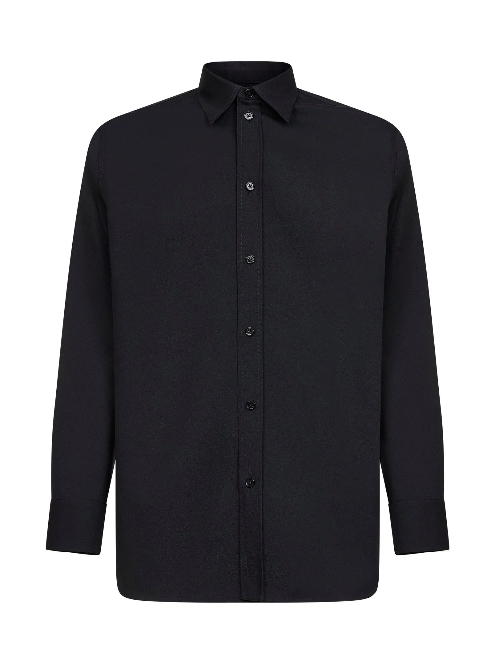 Blue Lightweight Wool Gabardine Shirt sold by Lord & Taylor