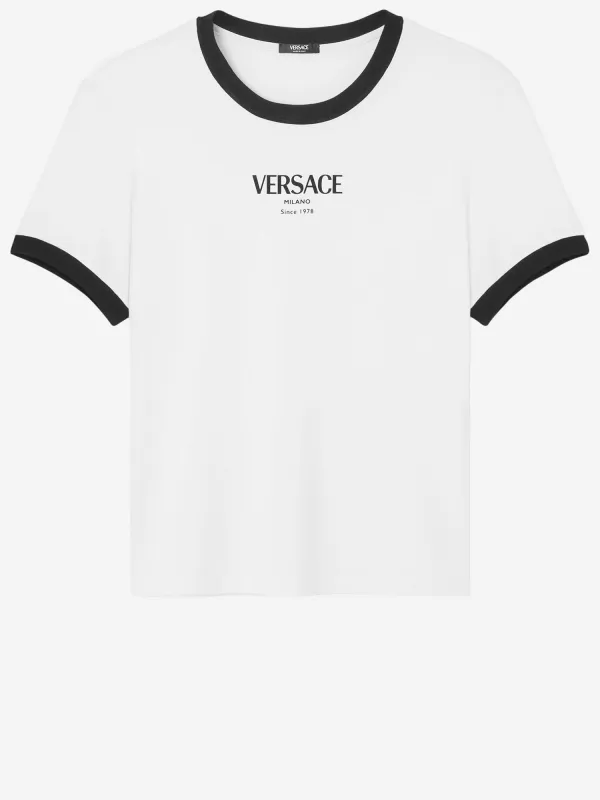 Stretch Viscose T-shirt made by Versace