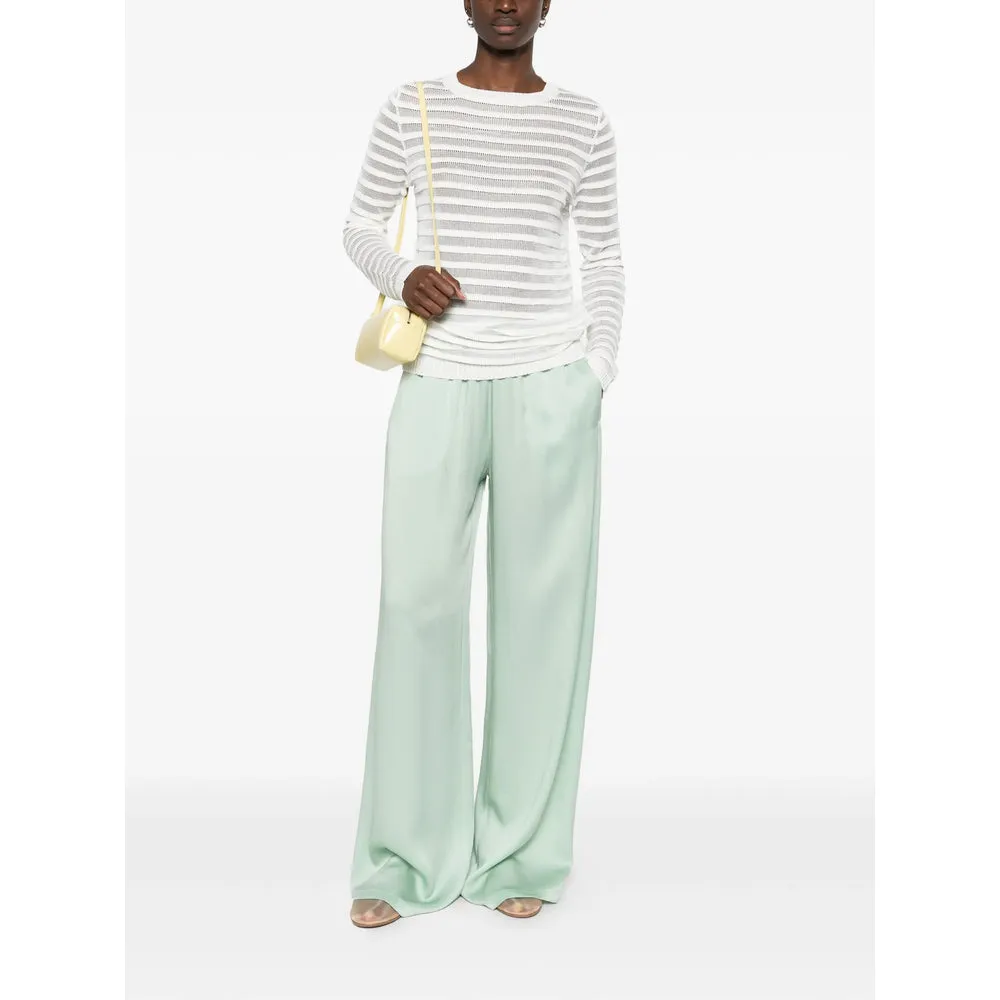 White Ribbed Knit Crew Neck Sweater sold by Lord & Taylor product image thumbnail 3