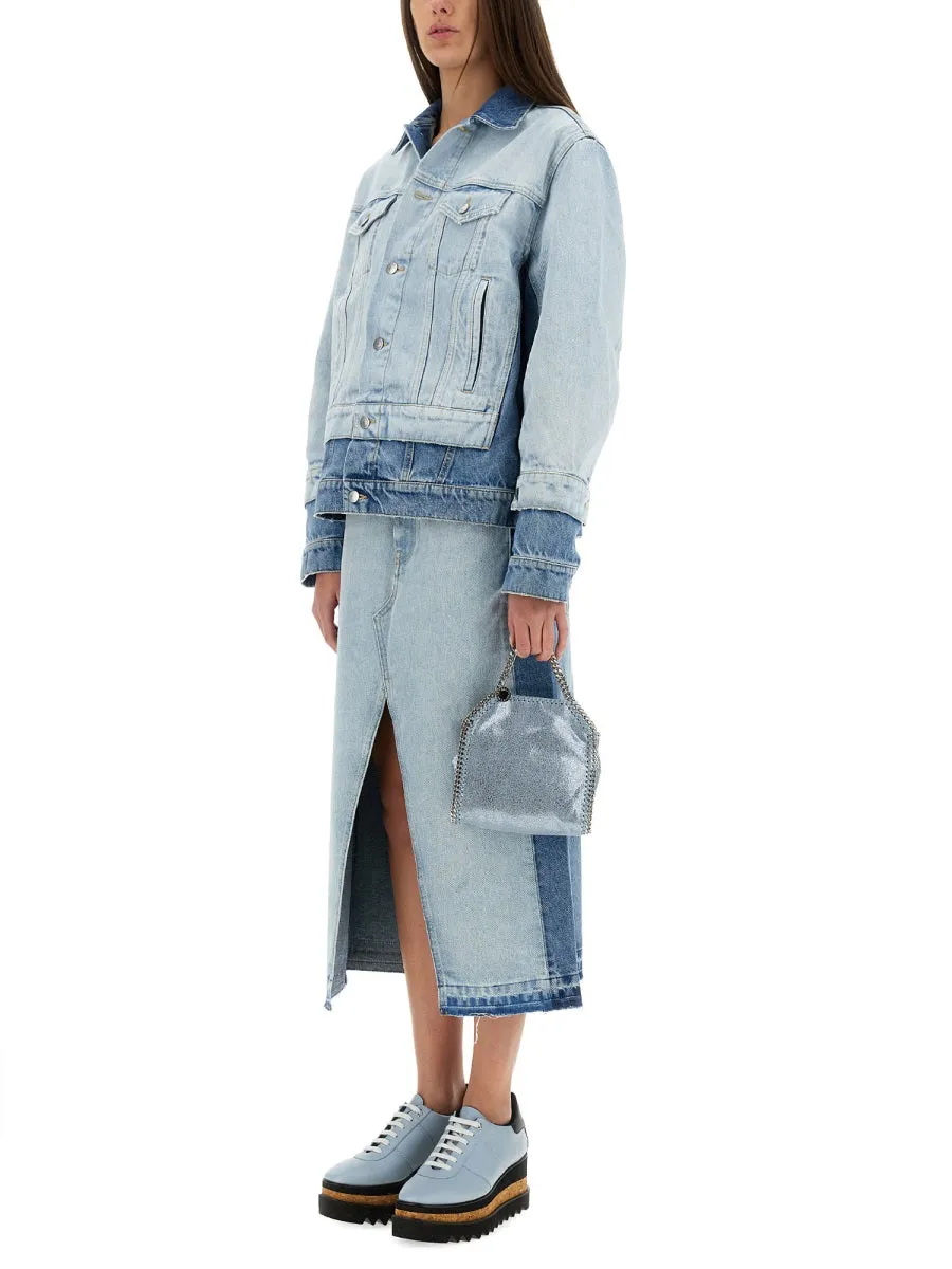 Denim Skirt with Contrasting Panel sold by Lord & Taylor product image thumbnail 3