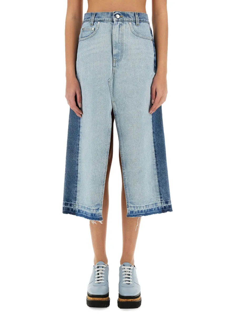 Denim Skirt with Contrasting Panel sold by Lord & Taylor