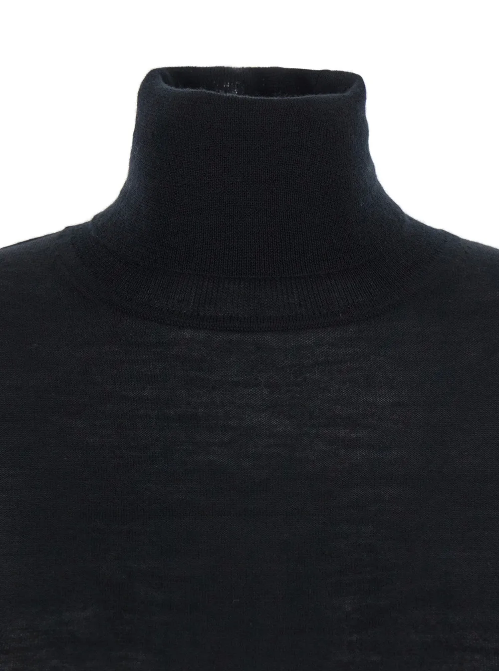 Black Turtleneck Sweater in Wool Blend sold by Lord & Taylor product image thumbnail 3