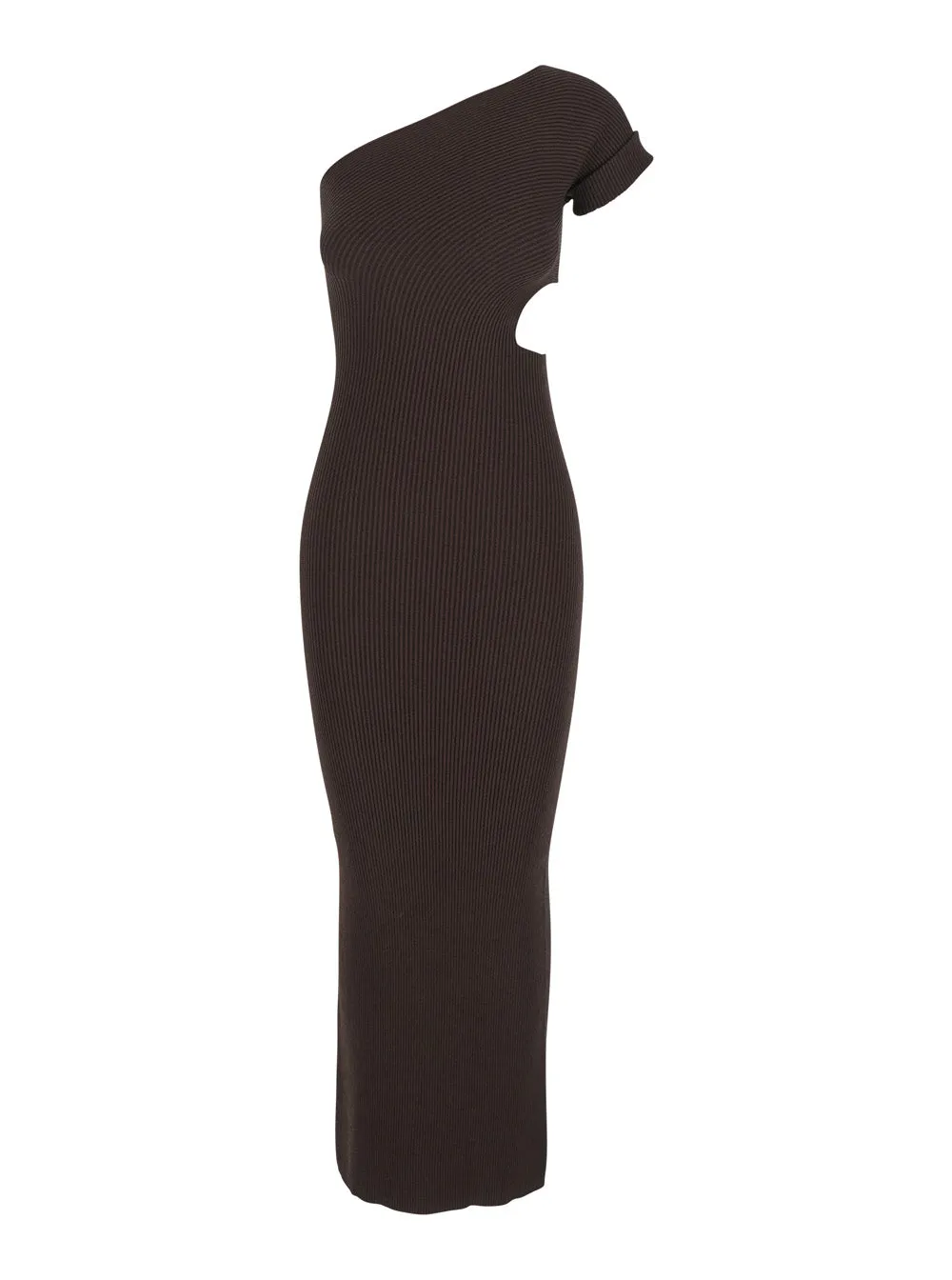 Brown Long Dress with Cut-Out Design sold by Lord & Taylor