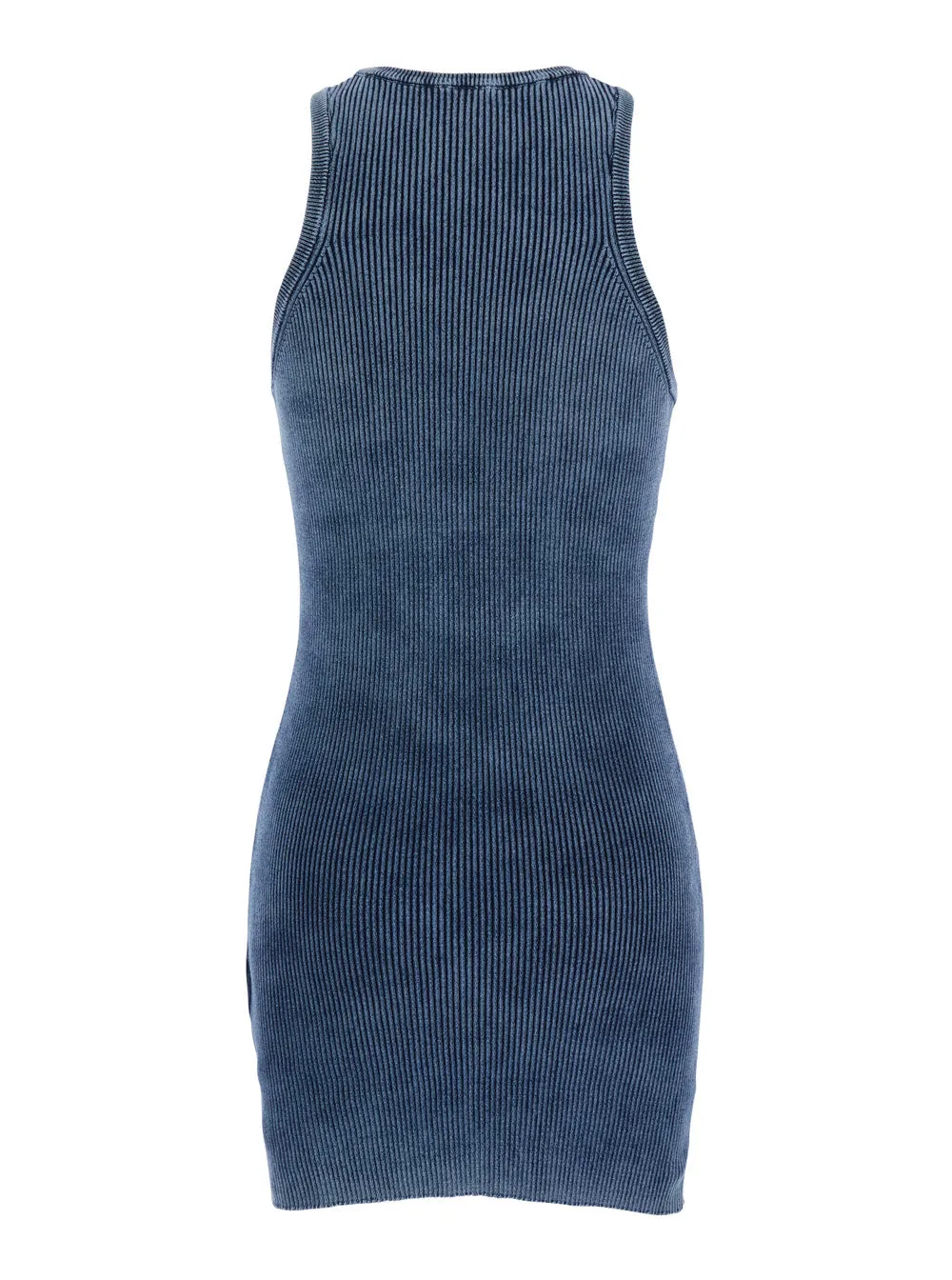Sleeveless Crew-Neck Dress Blue Ribbed Cotton sold by Lord & Taylor product image thumbnail 2