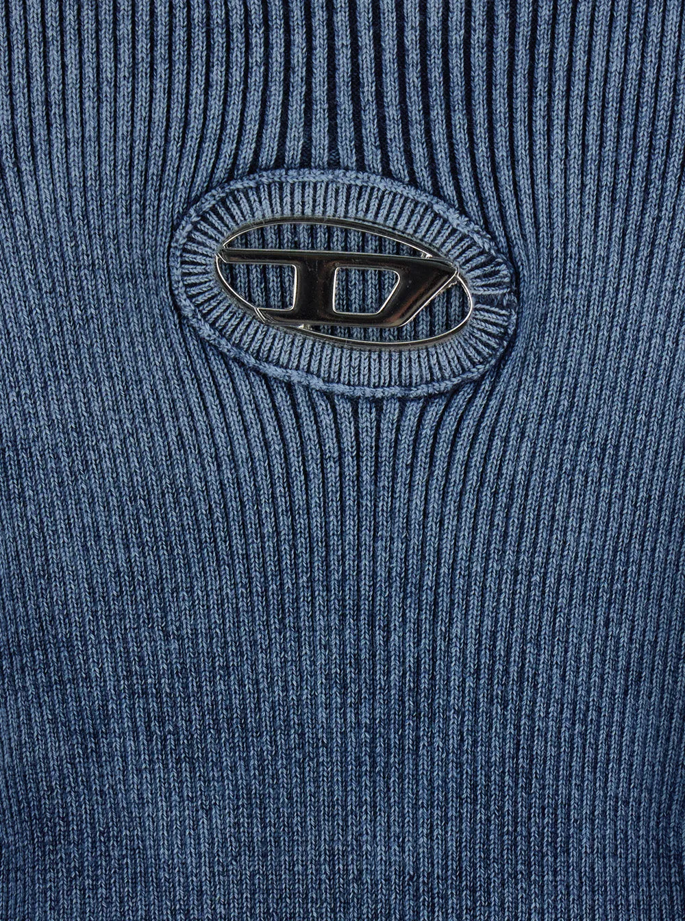 Sleeveless Crew-Neck Dress Blue Ribbed Cotton sold by Lord & Taylor product image thumbnail 3