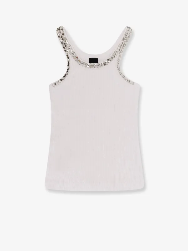Coriandoli Cotton Tank Top made by Pinko