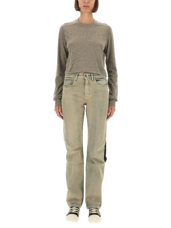Cropped Grey T-Shirt made by Rick Owens