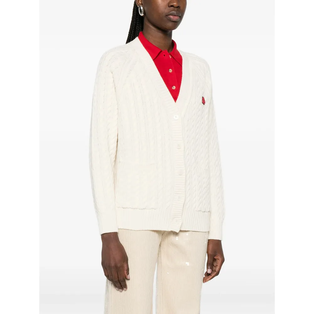Beige Flower Appliqué Cable-Knit Sweater sold by Lord & Taylor product image thumbnail 2