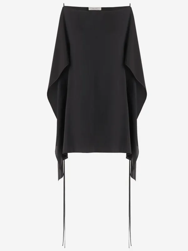 Silk Top with Draping Black made by The Row