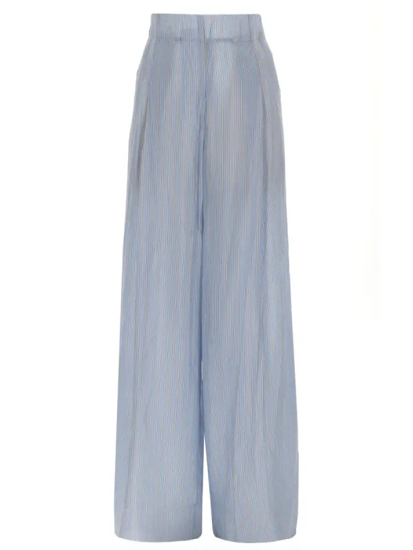 Wide-Leg Trousers Azure made by Dries Van Noten